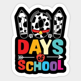 101 Days Of School Dalmatian Dog Sticker